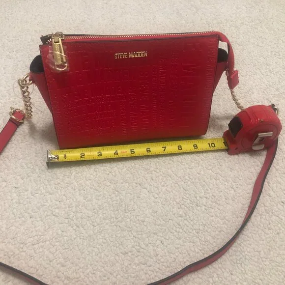 Steve Madden Red Crossbody Bag ,NEW no Tag - Picture 5 of 12